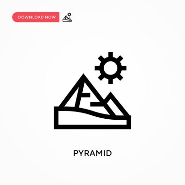 Piramit Basit vektör simgesi. Web sitesi veya mobil uygulama için modern, basit düz vektör çizimi