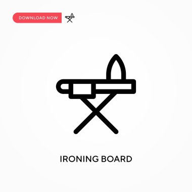 Ütü tahtası basit vektör simgesi. Web sitesi veya mobil uygulama için modern, basit düz vektör çizimi