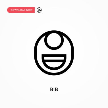 Bib Basit vektör simgesi. Web sitesi veya mobil uygulama için modern, basit düz vektör çizimi