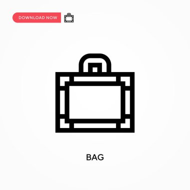 Poşet basit vektör simgesi. Web sitesi veya mobil uygulama için modern, basit düz vektör çizimi