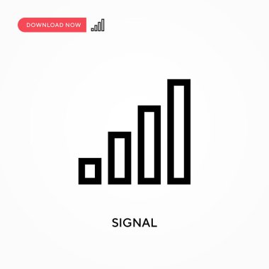 Sinyal basit vektör simgesi. Web sitesi veya mobil uygulama için modern, basit düz vektör çizimi