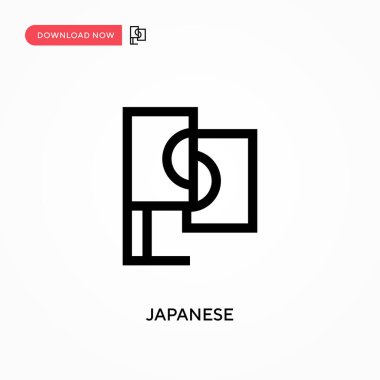 Japon basit vektör simgesi. Web sitesi veya mobil uygulama için modern, basit düz vektör çizimi