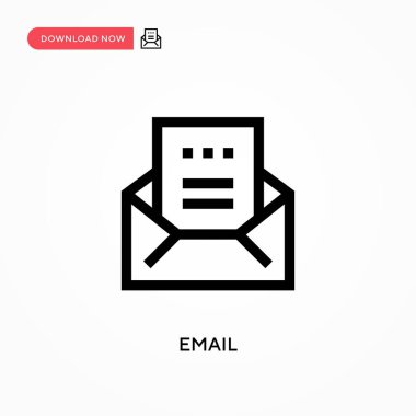 E- posta Basit vektör simgesi. Web sitesi veya mobil uygulama için modern, basit düz vektör çizimi