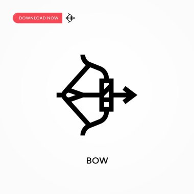 Basit yay vektör simgesi. Web sitesi veya mobil uygulama için modern, basit düz vektör çizimi