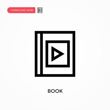Kitap Basit vektör simgesi. Web sitesi veya mobil uygulama için modern, basit düz vektör çizimi