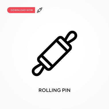 Yuvarlanan pin basit vektör simgesi. Web sitesi veya mobil uygulama için modern, basit düz vektör çizimi