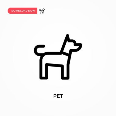 Pet Simple vektör simgesi. Web sitesi veya mobil uygulama için modern, basit düz vektör çizimi