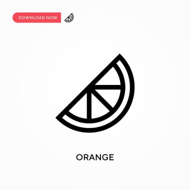 Turuncu Basit vektör simgesi. Web sitesi veya mobil uygulama için modern, basit düz vektör çizimi