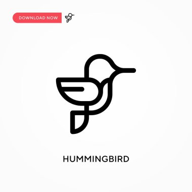 Sinekkuşu basit vektör simgesi. Web sitesi veya mobil uygulama için modern, basit düz vektör çizimi