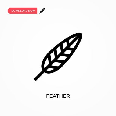 Basit vektör simgesini tüy. Web sitesi veya mobil uygulama için modern, basit düz vektör çizimi
