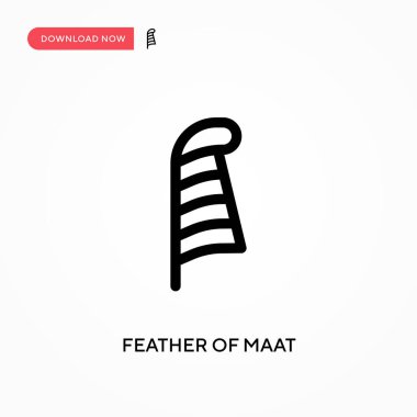 Maat Basit vektör simgesi tüyü. Web sitesi veya mobil uygulama için modern, basit düz vektör çizimi