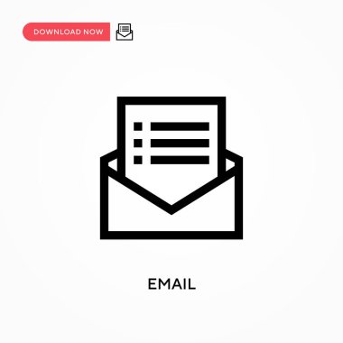E- posta Basit vektör simgesi. Web sitesi veya mobil uygulama için modern, basit düz vektör çizimi