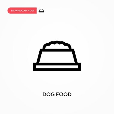 Köpek maması. Basit vektör ikonu. Web sitesi veya mobil uygulama için modern, basit düz vektör çizimi