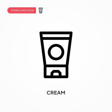 Cream Basit vektör simgesi. Web sitesi veya mobil uygulama için modern, basit düz vektör çizimi