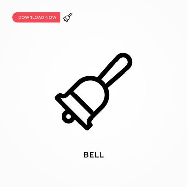 Bell Basit vektör simgesi. Web sitesi veya mobil uygulama için modern, basit düz vektör çizimi