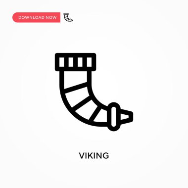Viking Basit vektör simgesi. Web sitesi veya mobil uygulama için modern, basit düz vektör çizimi