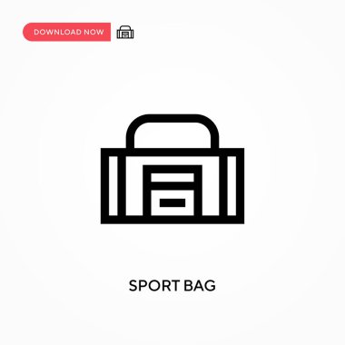 Spor çantası Basit vektör simgesi. Web sitesi veya mobil uygulama için modern, basit düz vektör çizimi