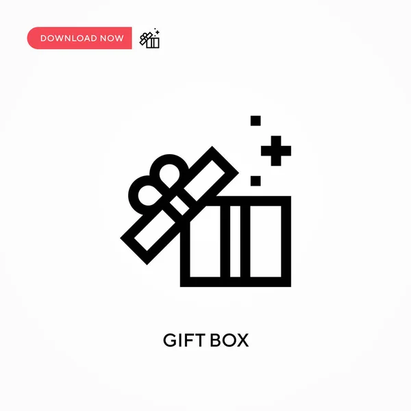 Подарочная Коробка Простой Вектор Современная Простая Векторная Иллюстрация Веб Сайта — стоковый вектор