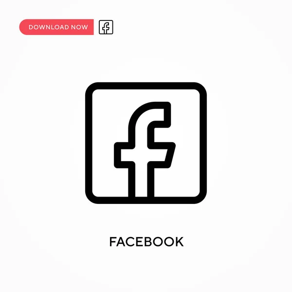 Facebook Eenvoudig Vectoricoon Moderne Eenvoudige Platte Vectorillustratie Voor Website Mobiele — Stockvector