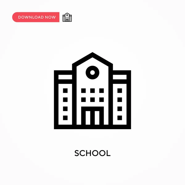 School Simple Vector Icon Modern Simple Flat Vector Illustration Web — Stock Vector