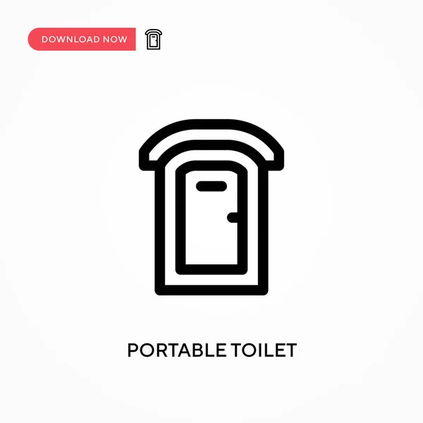 Toilettes Portables Icône Vectorielle Simple Illustration Vectorielle Plate Moderne Simple — Image vectorielle