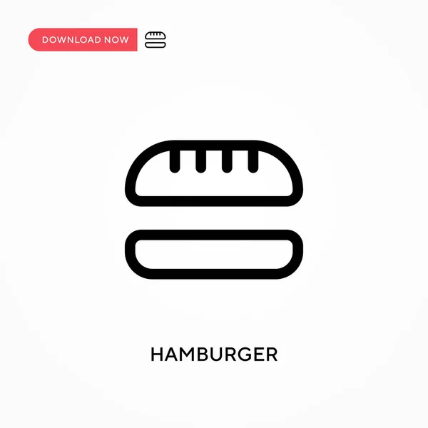 Hamburger Einfaches Vektorsymbol Moderne Einfache Flache Vektordarstellung Für Website Oder — Stockvektor