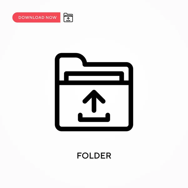 Folder Eenvoudige Vector Icoon Moderne Eenvoudige Platte Vectorillustratie Voor Website — Stockvector