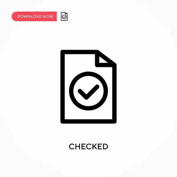 Überprüftes Einfaches Vektorsymbol Moderne Einfache Flache Vektordarstellung Für Website Oder — Stockvektor