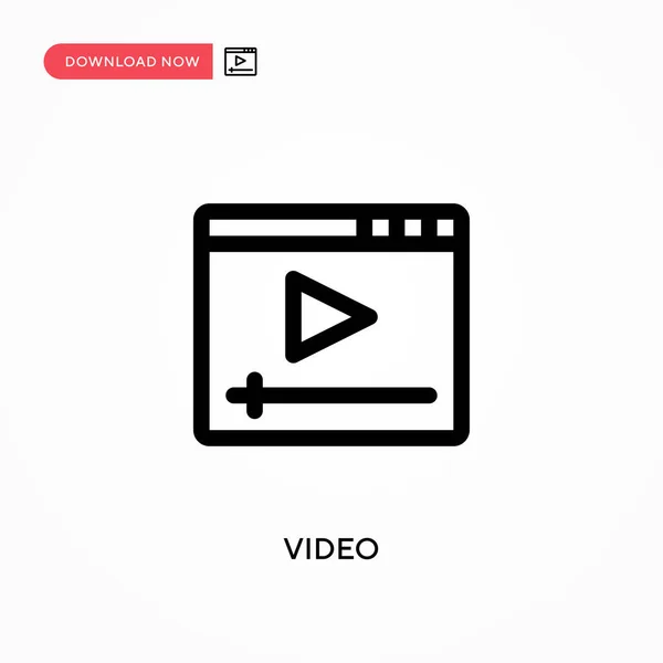 Video Eenvoudige Vector Icoon Moderne Eenvoudige Platte Vectorillustratie Voor Website — Stockvector