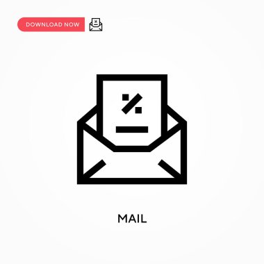 Basit posta vektör simgesi. Web sitesi veya mobil uygulama için modern, basit düz vektör çizimi