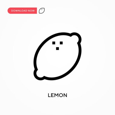Lemon Simple vektör simgesi. Web sitesi veya mobil uygulama için modern, basit düz vektör çizimi