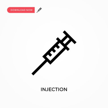 Enjeksiyon basit vektör simgesi. Web sitesi veya mobil uygulama için modern, basit düz vektör çizimi