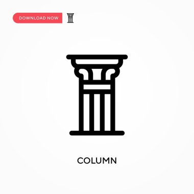 Sütun basit vektör simgesi. Web sitesi veya mobil uygulama için modern, basit düz vektör çizimi
