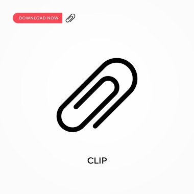 Basit Clip vektör simgesi. Web sitesi veya mobil uygulama için modern, basit düz vektör çizimi