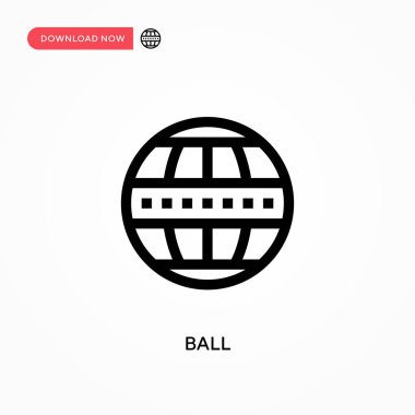 Basit top vektör simgesi. Web sitesi veya mobil uygulama için modern, basit düz vektör çizimi