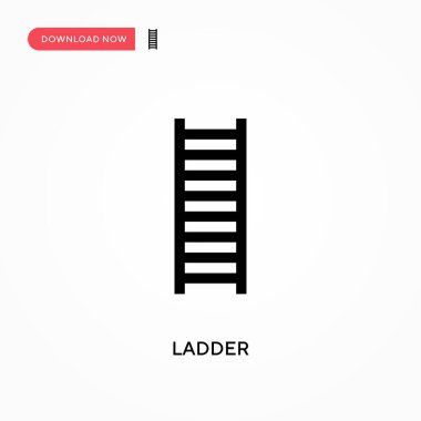 Merdiven Basit vektör simgesi. Web sitesi veya mobil uygulama için modern, basit düz vektör çizimi