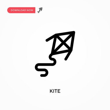 Kite Basit vektör simgesi. Web sitesi veya mobil uygulama için modern, basit düz vektör çizimi