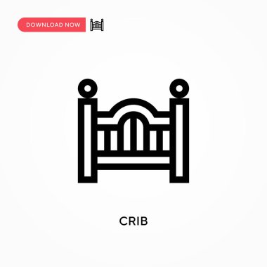 Beşik basit vektör simgesi. Web sitesi veya mobil uygulama için modern, basit düz vektör çizimi