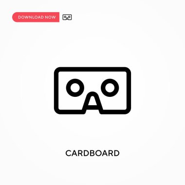 Karton basit vektör simgesi. Web sitesi veya mobil uygulama için modern, basit düz vektör çizimi
