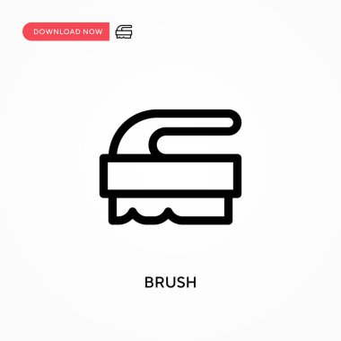Basit bir vektör simgesi fırçala. Web sitesi veya mobil uygulama için modern, basit düz vektör çizimi