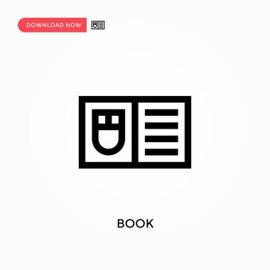 Kitap Basit vektör simgesi. Web sitesi veya mobil uygulama için modern, basit düz vektör çizimi