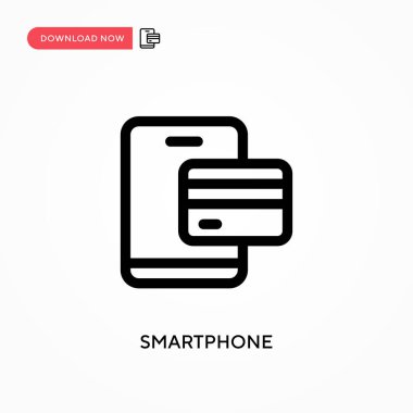 Akıllı telefon basit vektör simgesi. Web sitesi veya mobil uygulama için modern, basit düz vektör çizimi