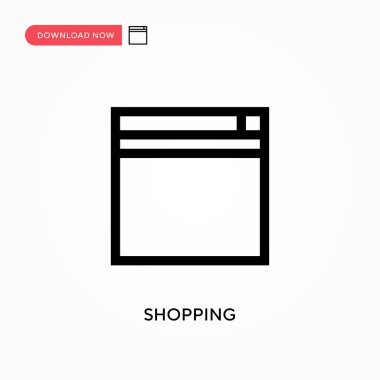 Basit vektör simgesi alışverişi. Web sitesi veya mobil uygulama için modern, basit düz vektör çizimi