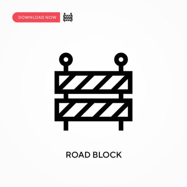 Yol engelleme Basit vektör simgesi. Web sitesi veya mobil uygulama için modern, basit düz vektör çizimi