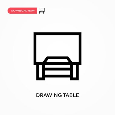 Tablo Basit vektör simgesi çiziliyor. Web sitesi veya mobil uygulama için modern, basit düz vektör çizimi