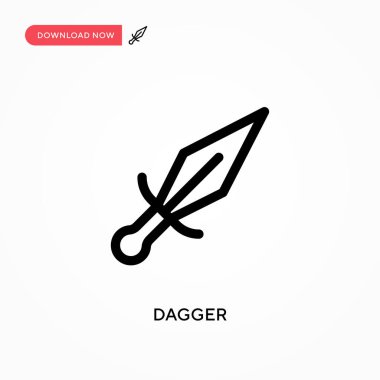 Hançer basit vektör simgesi. Web sitesi veya mobil uygulama için modern, basit düz vektör çizimi