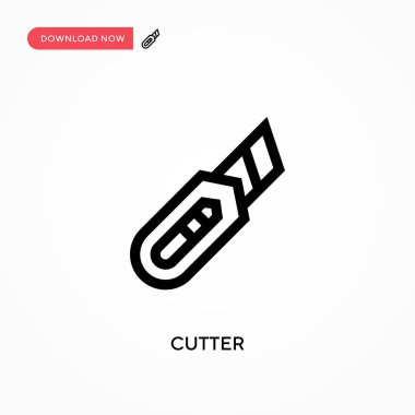 Cutter Basit vektör simgesi. Web sitesi veya mobil uygulama için modern, basit düz vektör çizimi