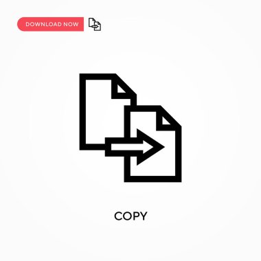 Basit vektör simgesini kopyala. Web sitesi veya mobil uygulama için modern, basit düz vektör çizimi