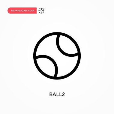 Ball2 Basit vektör simgesi. Web sitesi veya mobil uygulama için modern, basit düz vektör çizimi