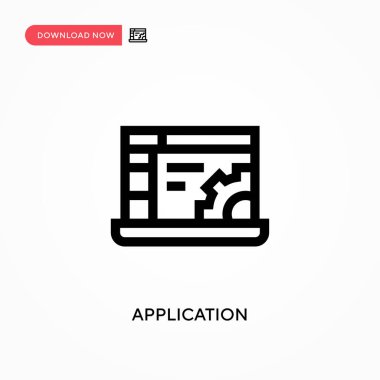 Uygulama Basit vektör simgesi. Web sitesi veya mobil uygulama için modern, basit düz vektör çizimi